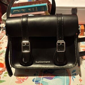 Dr. Martens Crossbody Leather Black Bag Clean Interior